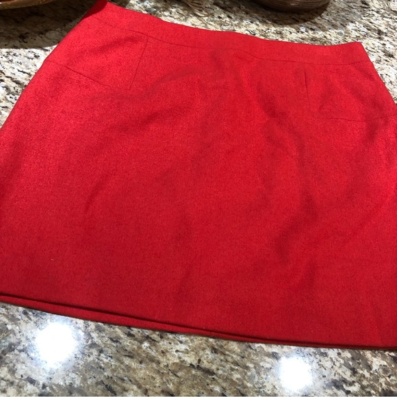 J Crew Orange Tangerine Wool Blend Mini Skirt 12 - Picture 3 of 7